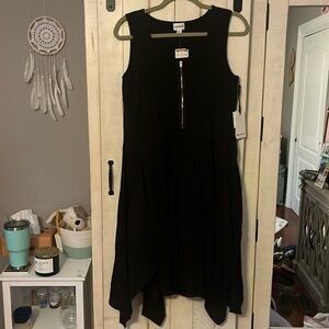 ForCynthia Black Linen Blend Dress